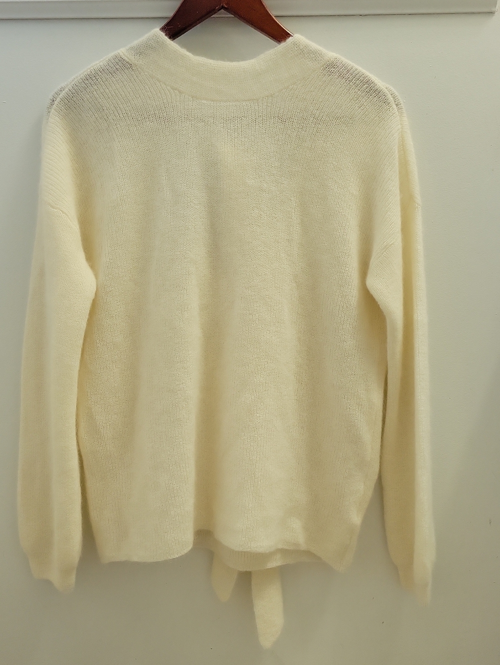 Sézane Mohair Alpaca Blend Back Tie Sweater Size Medium